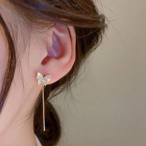 Butterfly threader earrings #678